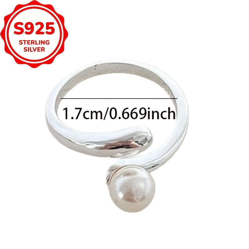 Women's Simple S925 Silver Cross Adjustable Ring, Elegant Gift